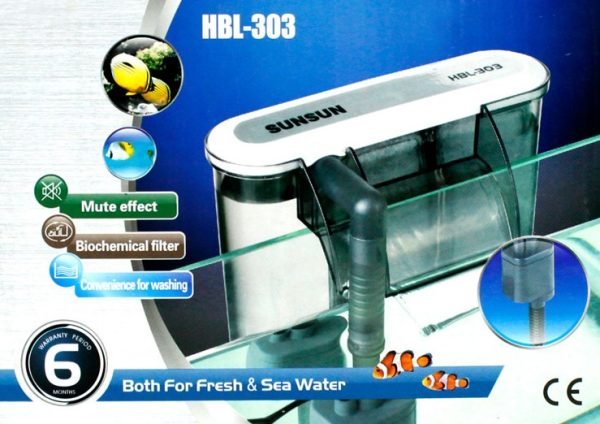 SUNSUN HBL-303 Hang On 220-240V waterfall Filter for Fresh/Salt/Plant Tank -133