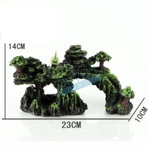 Mountain View Aquarium Ornament tree house Cave Bridge fish tank decoration #1-224
