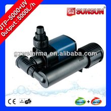 New Flow Adjustable Aquarium UV Clarifier Filter Pump JTP-5000+UV-0